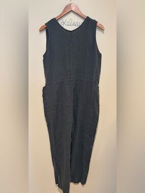 Back Beat Co. Reversible Brooklyn 100% Linen Jumpsuit Black Size Small